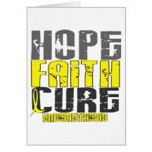 HOPE FAITH CURE ENDOMETRIOSIS T-Shirts & Apparel Cards