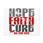 HOPE FAITH CURE HIV / AIDS T-Shirts & Apparel