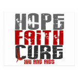 HOPE FAITH CURE HIV / AIDS T-Shirts & Apparel Postcard