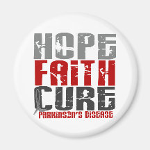 HOPE FAITH CURE PARKINSON’S DISEASE T-Shirts Fridge Magnet