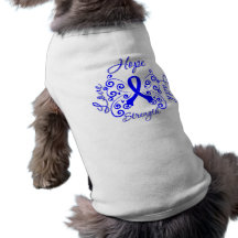 Hope Faith Love Strength Colon Cancer Pet Tee Shirt