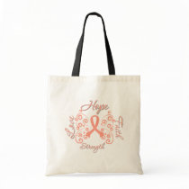 Hope Faith Love Strength Endometrial Cancer Bag