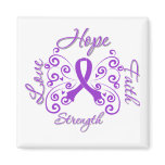 Hope Faith Love Strength Fibromyalgia Fridge Magnets