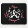 Hope Faith Love Strength Lung Cancer Mouse Pad