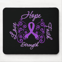 Hope Faith Love Strength Lupus Mouse Pads