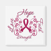 Hope Faith Love Strength Multiple Myeloma Fridge Magnet