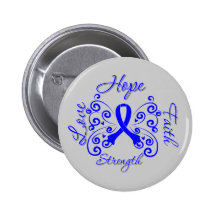 Hope Faith Love Strength Rectal Cancer Buttons