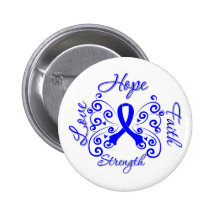 Hope Faith Love Strength Rectal Cancer Pin
