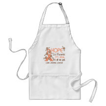 Hope Flower Ribbon Uterine Cancer Apron