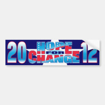 Hope for Change 2012 Bumper Sticker