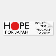'Hope For Japan' Japan Relief Bumper Sticker