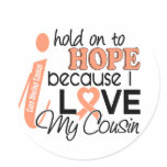 Hope For My Cousin Uterine Cancer stickers