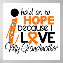 Hope For My Grandmother MS Multiple Sclerosis Poster