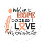 Hope For My Grandmother Uterine Cancer stickers