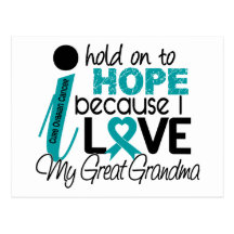 Hope For My Great Grandma Ovarian Cancer Post Card