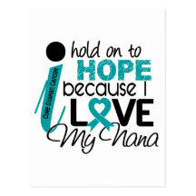 Hope For My Nana Ovarian Cancer Postcard