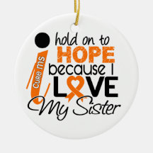 Hope For My Sister Multiple Sclerosis MS Ornaments
