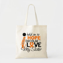 Hope For My Sister Multiple Sclerosis MS Tote Bags