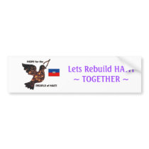 Hope for the people of Haiti - Flag bumper stickers