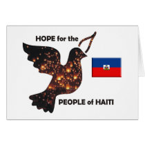 Hope for the people of Haiti - Flag cards