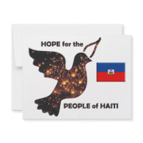 Hope for the people of Haiti - Flag invitations