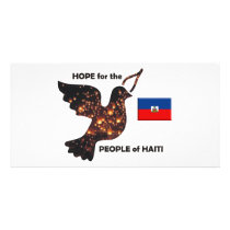 Hope for the people of Haiti - Flag photo cards
