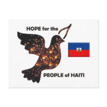 Hope for the people of Haiti - Flag postcards