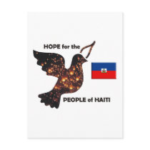 Hope for the people of Haiti - Flag postcards