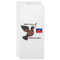 Hope for the people of Haiti - Flag rack cards