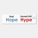 Hope is hype: Anti-Obama Bumper Sticker