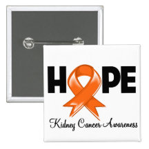 Hope Kidney Cancer Awareness Pinback Buttons