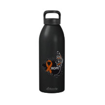 Hope Kidney Cancer Butterfly Reusable Water Bottle