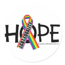 HOPE LGBT Equality Round Sticker