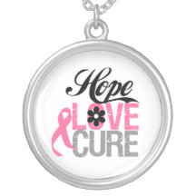 Hope Love Cure Breast Cancer Pendants