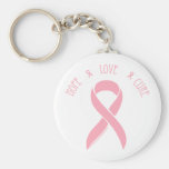 HOPE LOVE CURE - Breast Cancer Ornament Keychain
