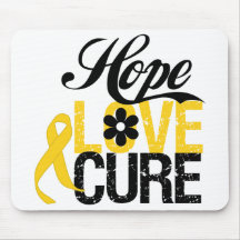 Hope Love Cure CHILDHOOD CANCER Gifts Mousepads