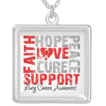 Hope Love Cure Lung Cancer Awareness Custom Jewelry