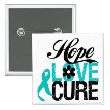 Hope Love Cure OVARIAN CANCER Gifts Pins