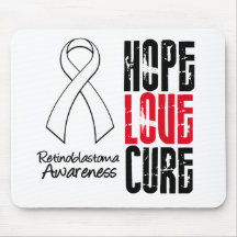 Hope Love Cure - Retinoblastoma Ribbon Mousepads