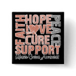 Hope Love Cure Uterine Cancer Awareness buttons