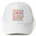 Hope Love Cure Uterine Cancer Awareness hats