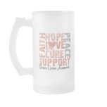 Hope Love Cure Uterine Cancer Awareness mugs