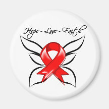 Hope Love Faith Butterfly - AIDS Magnet