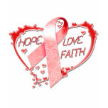 Hope Love Faith Heart (Red) t-shirts