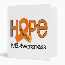 Hope Matters 2 MS Multiple Sclerosis Vinyl Binders