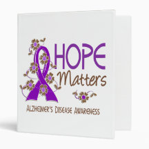 Hope Matters 3 Alzheimer's Disease Vinyl Binder