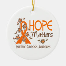 Hope Matters 3 Multiple Sclerosis Christmas Tree Ornament