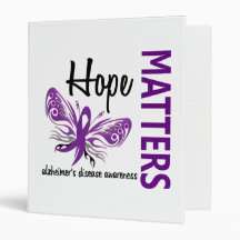 Hope Matters Butterfly Alzheimer's Disease Binder