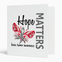 Hope Matters Butterfly Brain Tumour 3 Ring Binder