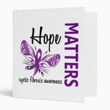Hope Matters Butterfly Cystic Fibrosis 3 Ring Binder